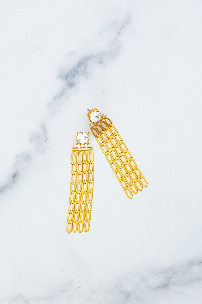 elizabeth cole Sonny Earrings Crystal