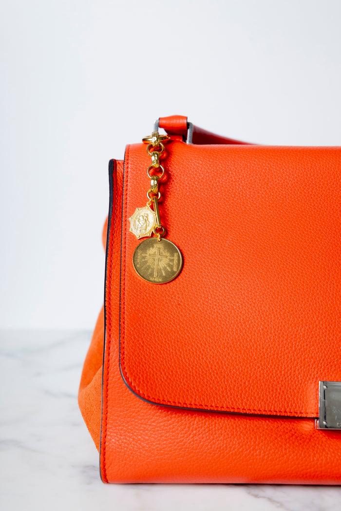 Elizabeth Cole St. Christopher Bag Charm Gold