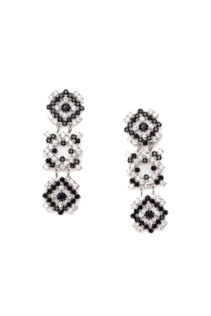 Elizabeth Cole Stacey Earrings Checkerboard