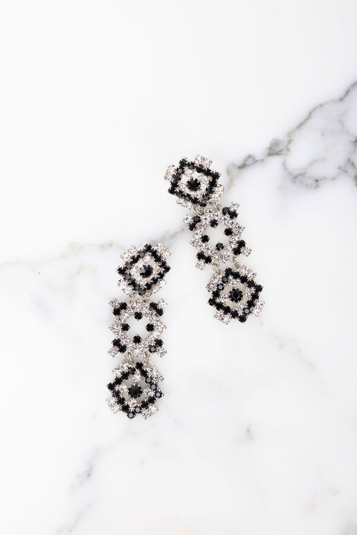elizabeth cole Stacey Earrings Checkerboard