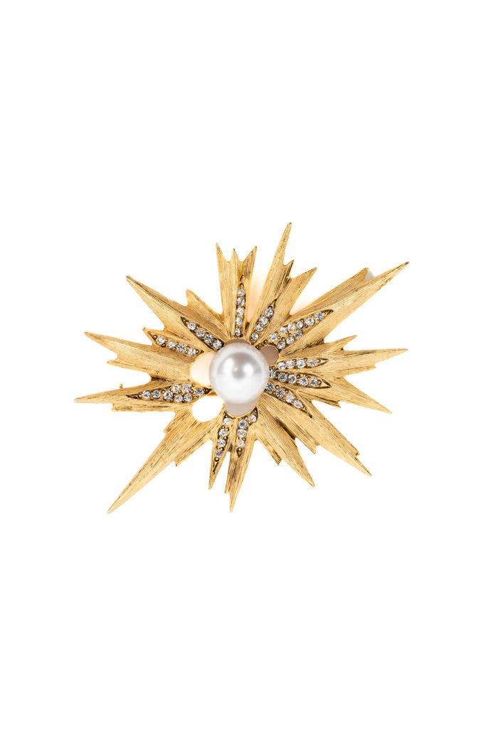 Elizabeth Cole Starburst Pin Gold
