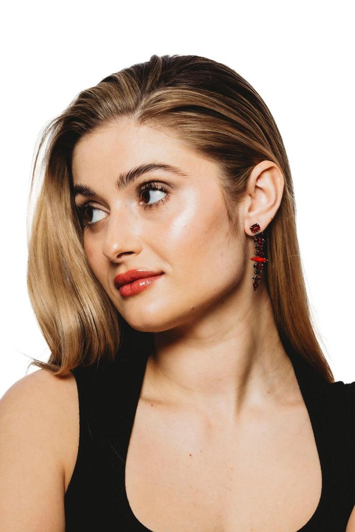Elizabeth Cole Starla Earrings Red
