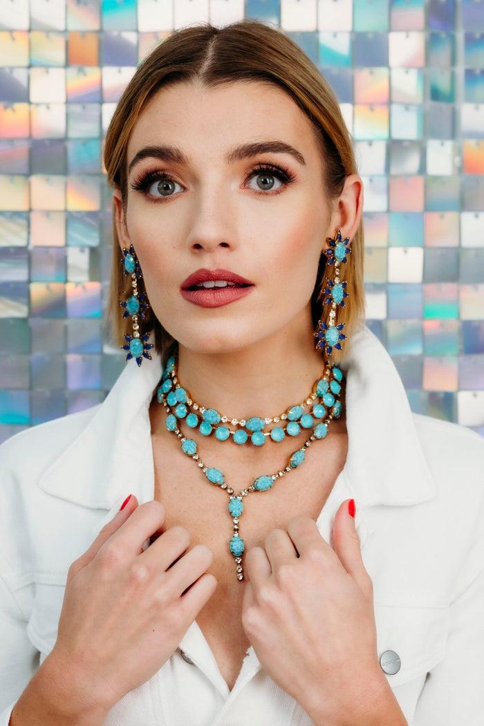 Elizabeth Cole Steora Earrings Pink