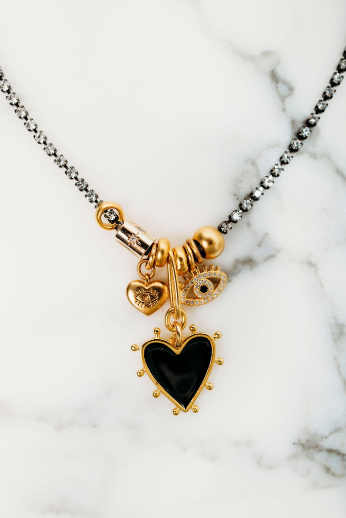 Elizabeth Cole Sueann Necklace Black