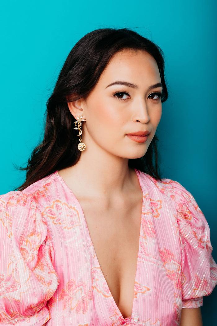 Elizabeth Cole Thalassa Earrings Crystal