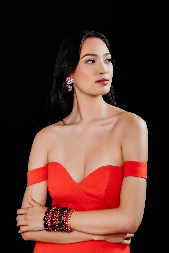 Elizabeth Cole Tina Earrings Pink