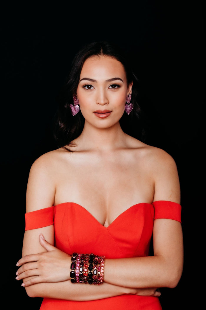 Elizabeth Cole Tina Earrings Pink