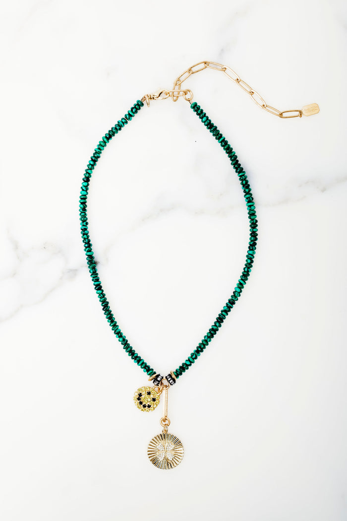 elizabeth cole Trista Necklace Green