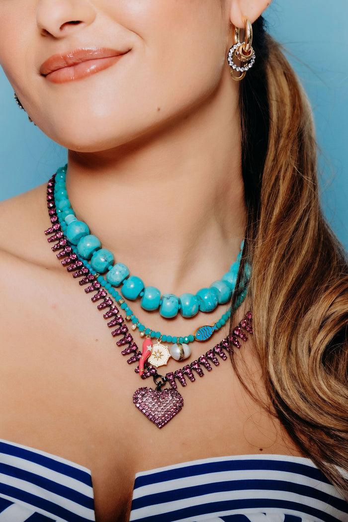 Elizabeth Cole Turia Necklace Turquoise