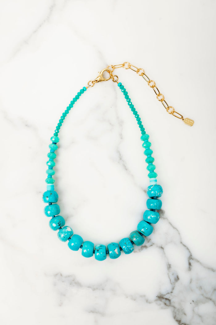 elizabeth cole Turia Necklace Turquoise