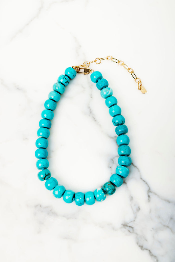 elizabeth cole Turqina Necklace Turquoise