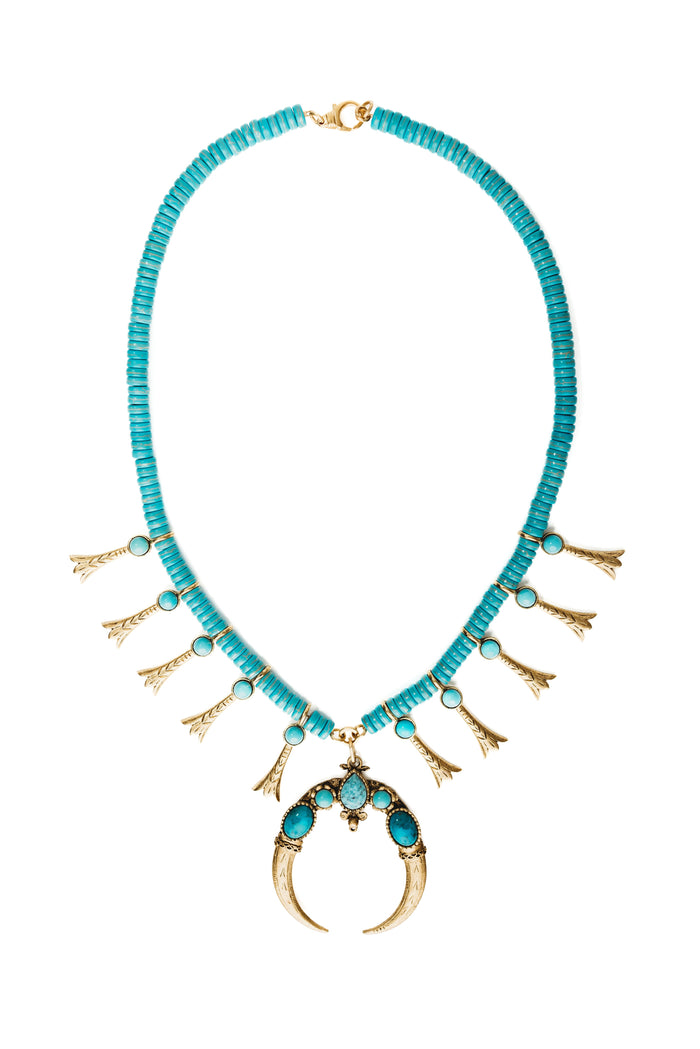 Elizabeth Cole Turquessa Necklace Turquoise