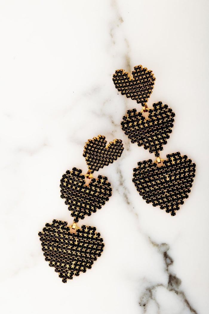 elizabeth cole Valentina Earrings Black