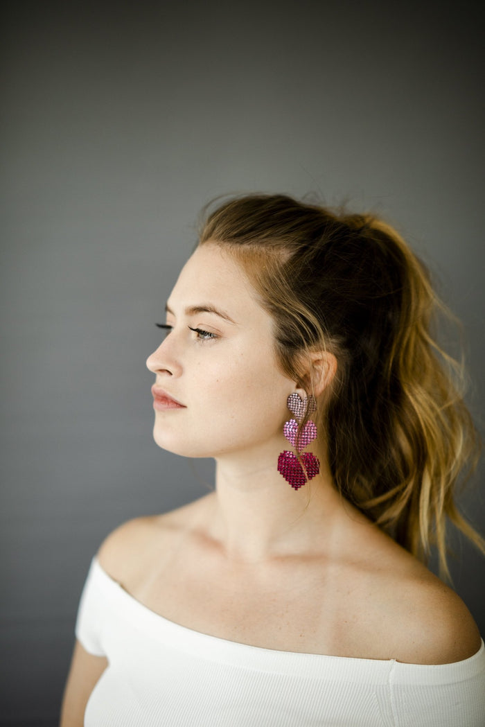 Elizabeth Cole Valentina Earrings Pink
