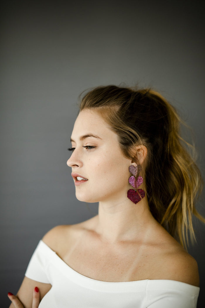 Elizabeth Cole Valentina Earrings Pink