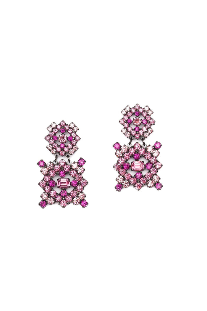 Elizabeth Cole Verena Earrings Checkerboard