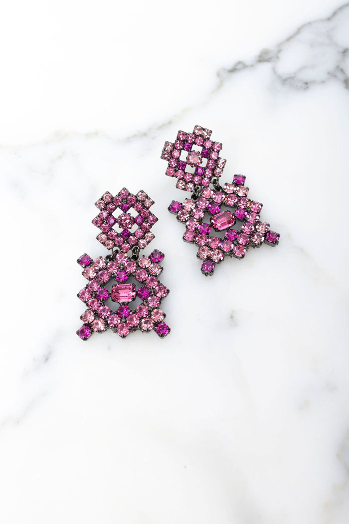elizabeth cole Verena Earrings Checkerboard