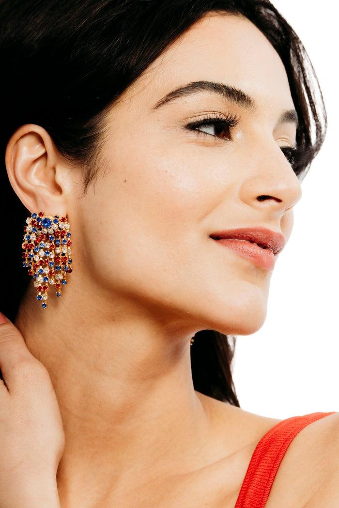 Elizabeth Cole Virginia Earrings Patriotic