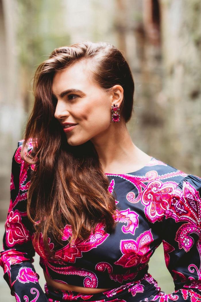 Elizabeth Cole Willa Earring Pink