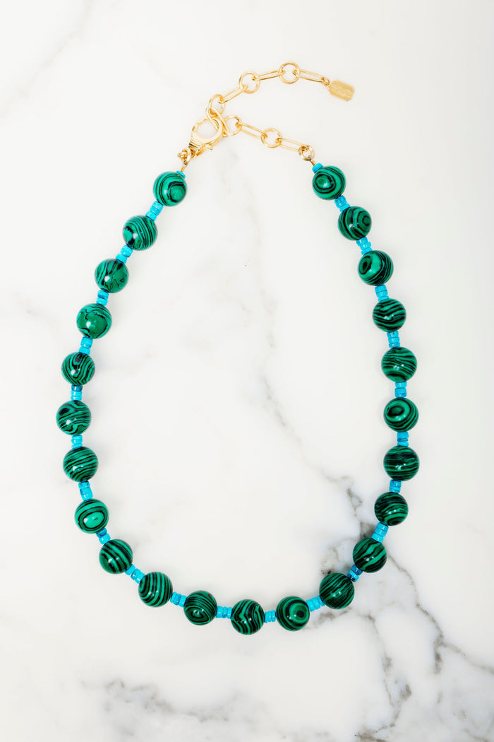 elizabeth cole Zella Necklace Green