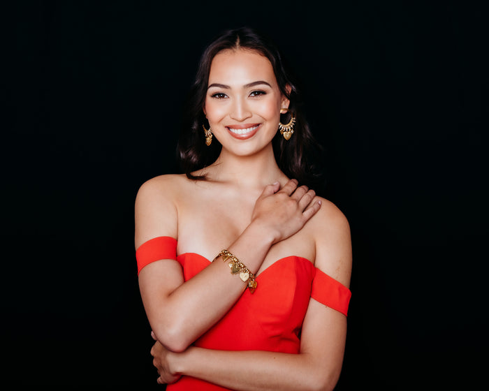 Elizabeth Cole Zinnia Earrings Gold