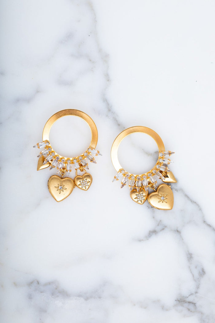 elizabeth cole Zinnia Earrings Gold