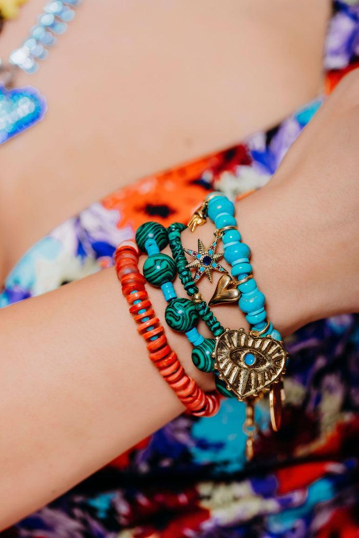 Elizabeth Cole Zoia Bracelet Turquoise