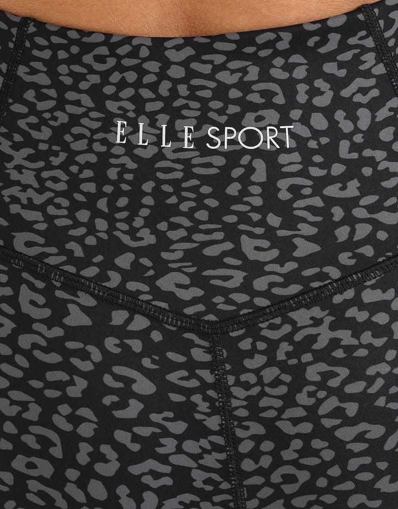 Elle Sportswear ELLE Sport AOP Cropped Legging - Black