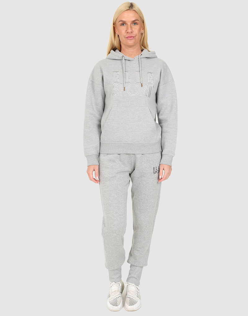 elle sportswear ELLE Sport Applique Hoodie - Grey Marl