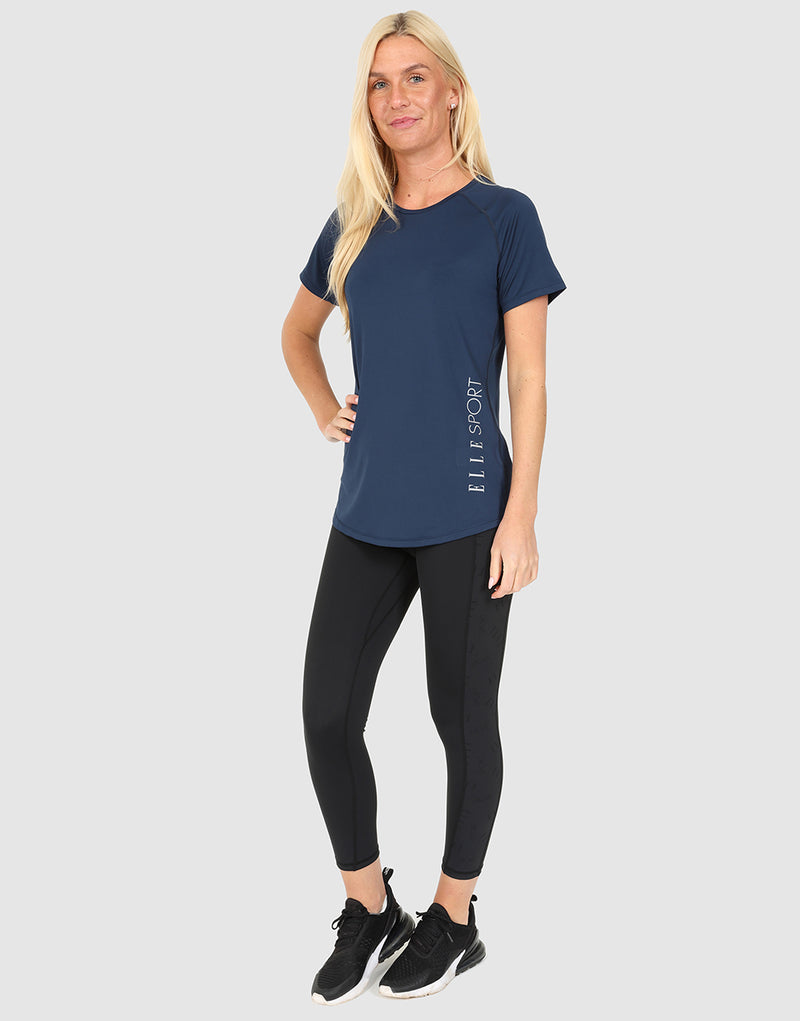 elle sportswear ELLE Sport Cropped Panel Legging - Black