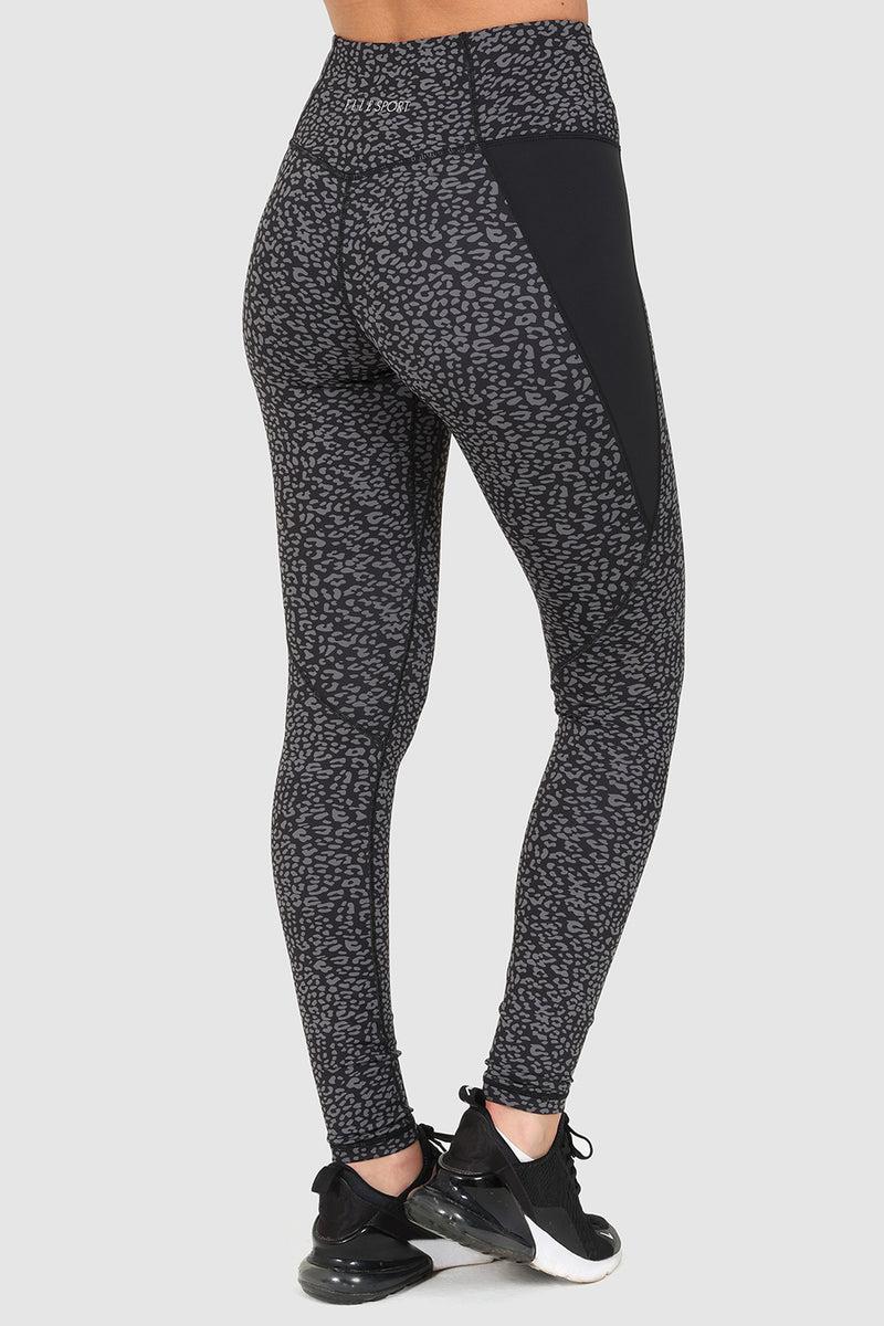 Elle Sportswear ELLE Sport Leopard Print Legging - Black