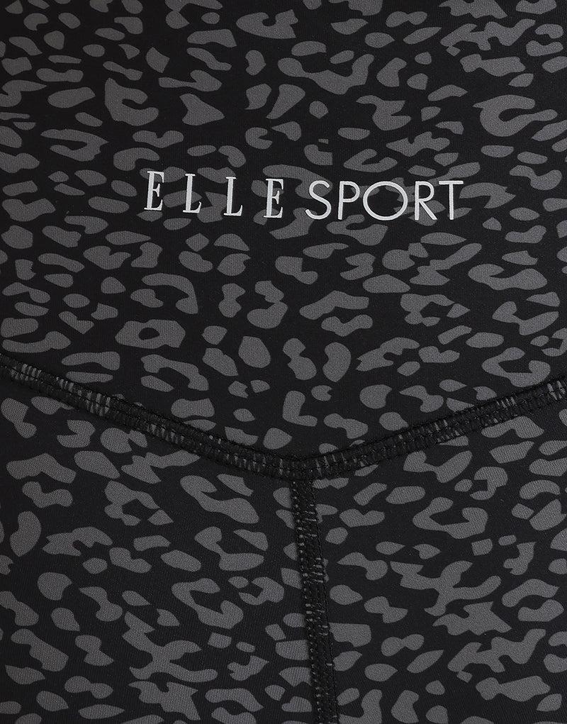 Elle Sportswear ELLE Sport Leopard Print Legging - Black