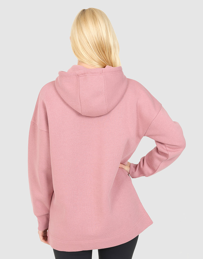Elle Sportswear ELLE Sport Long Line Hoodie - Nostalgia Rose