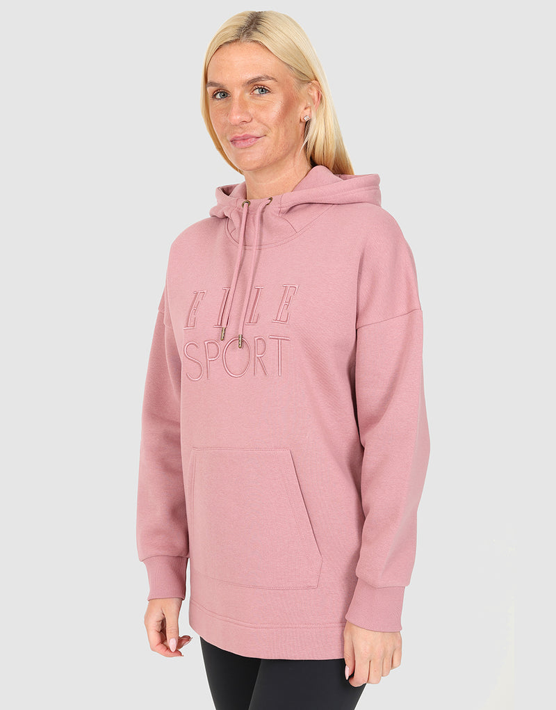 elle sportswear ELLE Sport Long Line Hoodie - Nostalgia Rose
