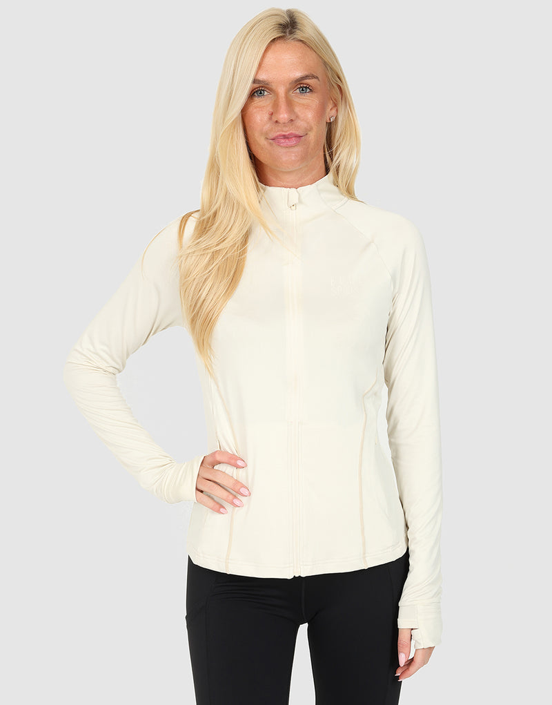 elle sportswear ELLE Sport Long Sleeve Full Zip Top - Birch