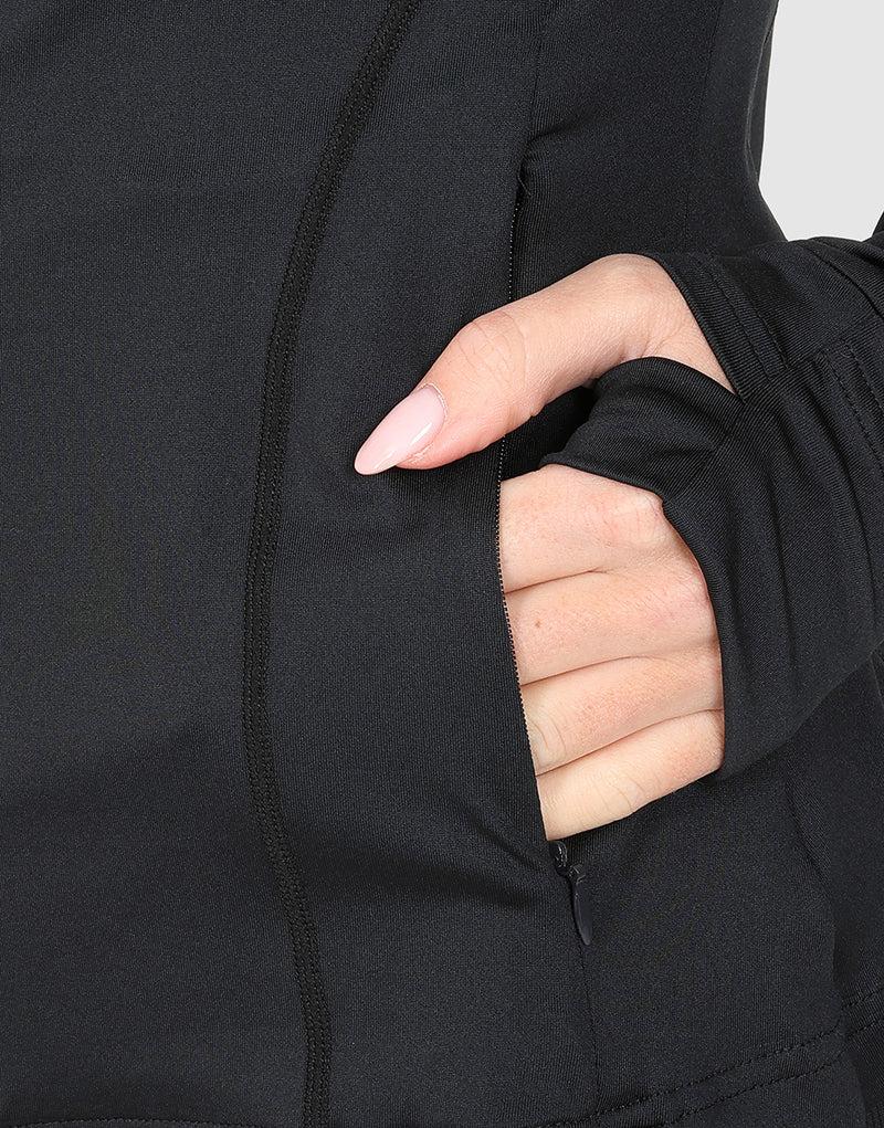 Elle Sportswear ELLE Sport Long Sleeve Full Zip Top - Black