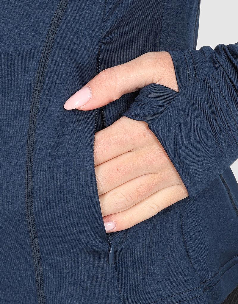 Elle Sportswear ELLE Sport Long Sleeve Full Zip Top - Navy