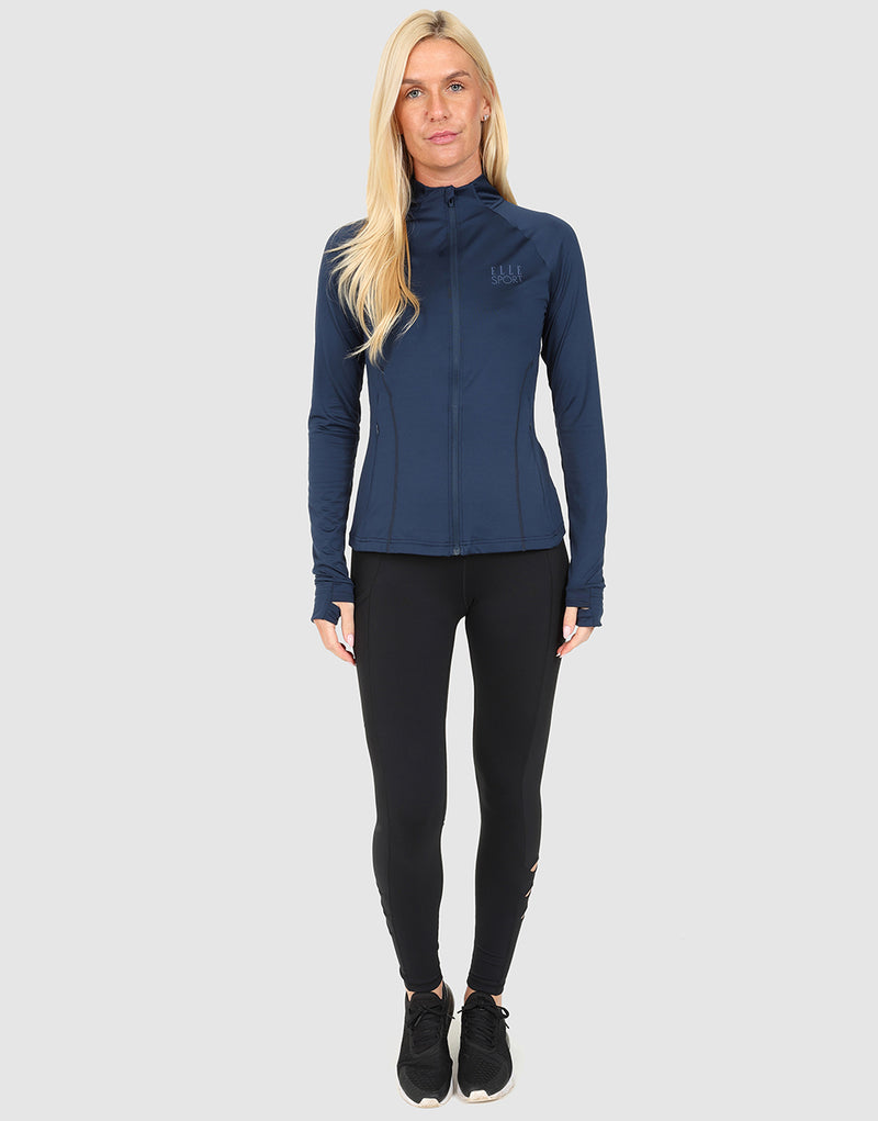 elle sportswear ELLE Sport Long Sleeve Full Zip Top - Navy