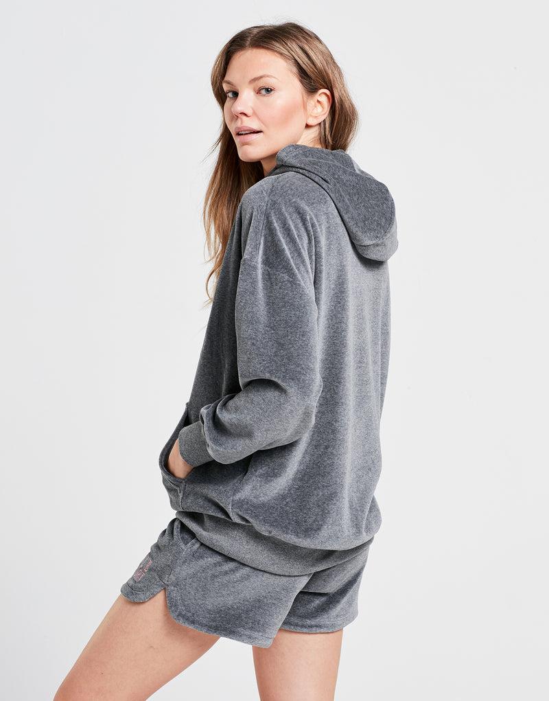 Elle Sportswear ELLE Sport Oversized Velour Longline Hoodie