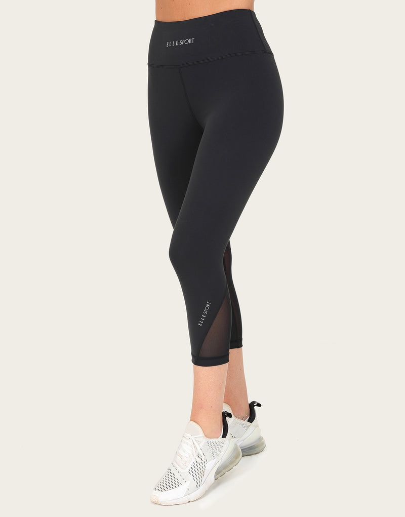Elle Sportswear ELLE Sport Panel Cropped Legging - Black