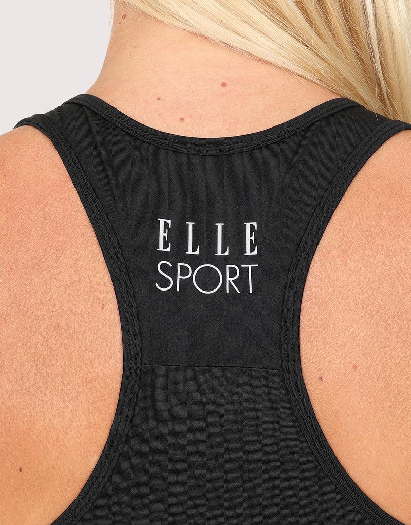 Elle Sportswear ELLE Sport Printed Muscle Back Vest - Black