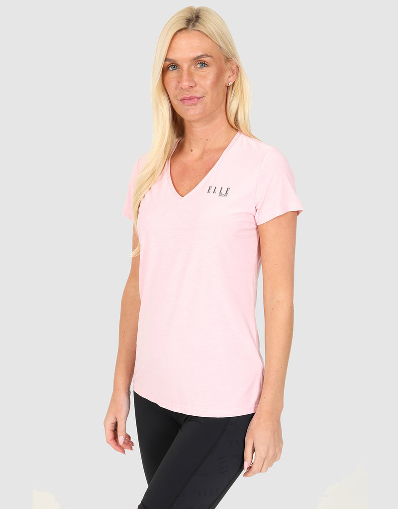 elle sportswear ELLE Sport V Neck T-Shirt - Almond Blossom