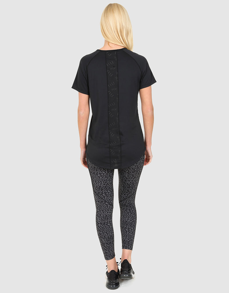 Elle Sportswear ELLE Sport Long Line T-Shirt - Black