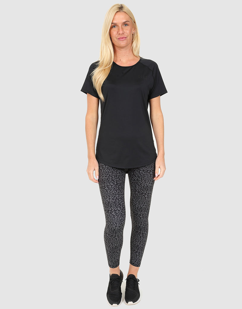 elle sportswear ELLE Sport Long Line T-Shirt - Black