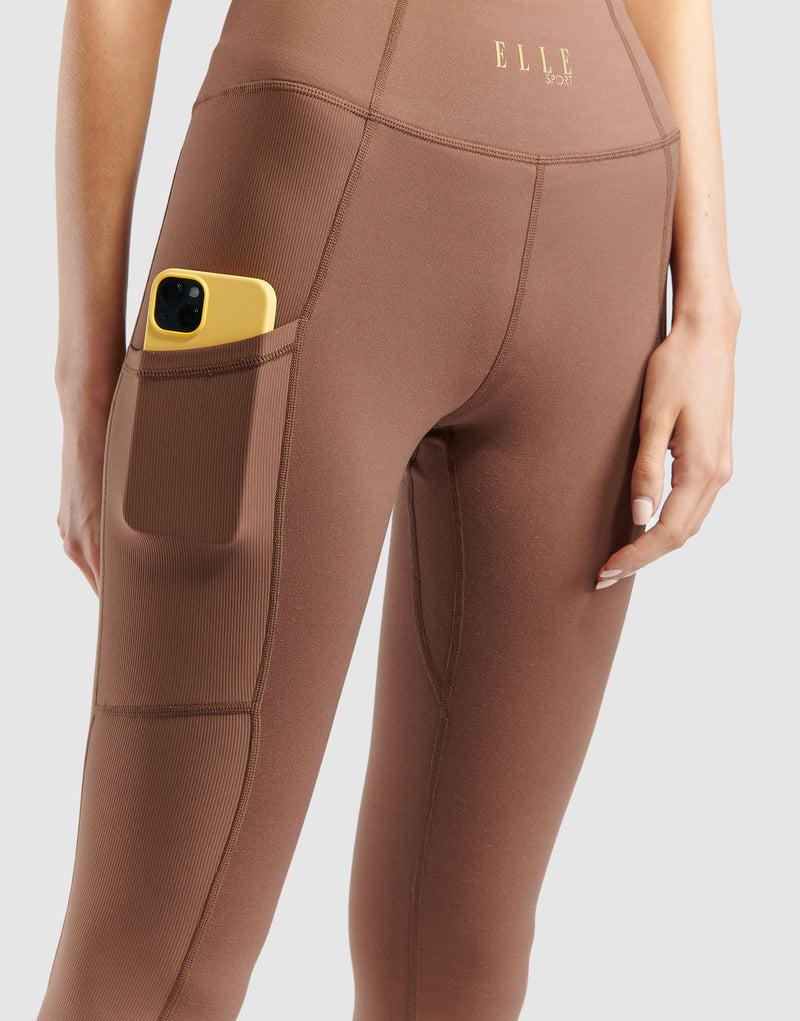 Elle Sportswear ELLE Sport Sueded Ribbed Leggings
