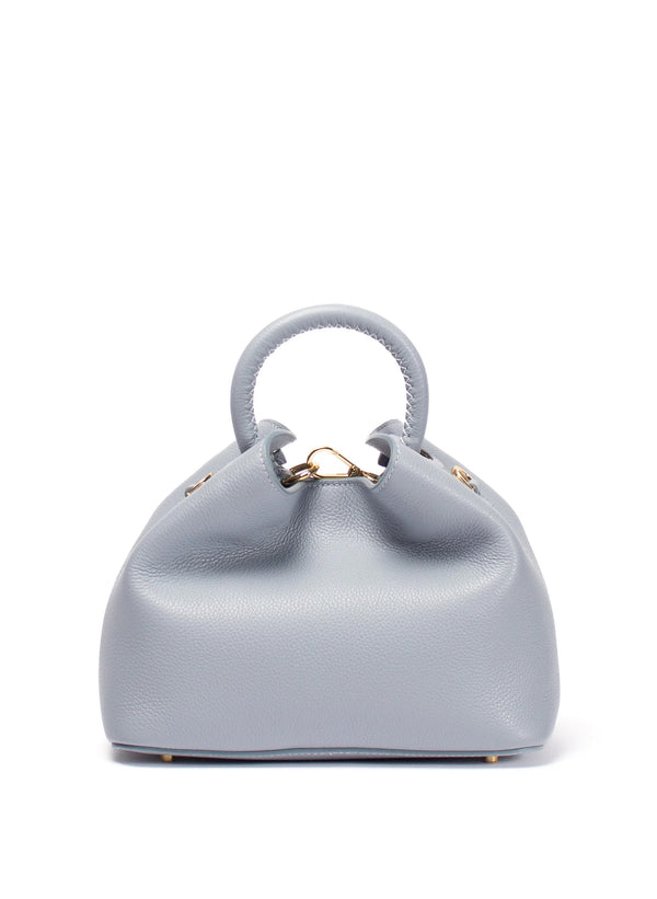 elleme Baozi Pebbled Leather Grey Blue