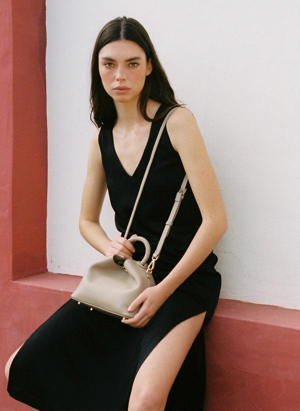 Elleme Baozi Pebbled Leather Taupe