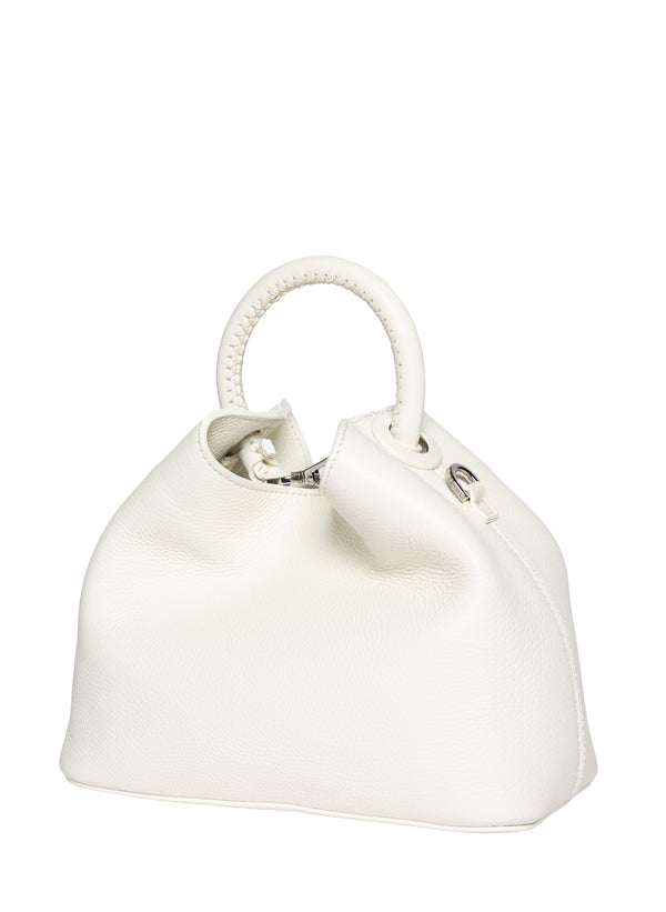 Elleme Baozi Pebbled Leather White