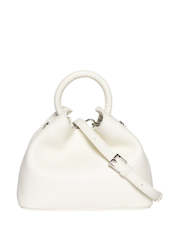 Elleme Baozi Pebbled Leather White