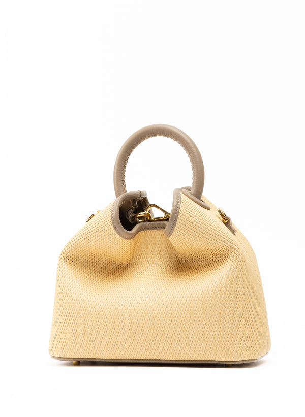 Elleme Baozi Raffia/Leather Natural/Taupe